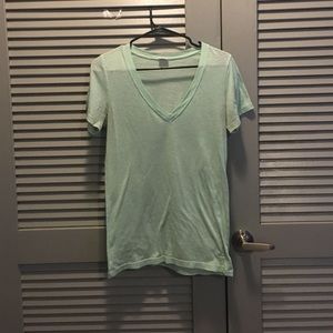 PINK mint green v-neck top
