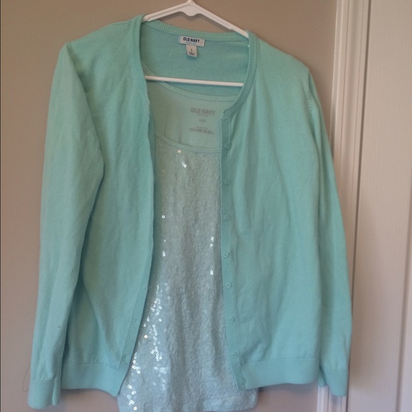 💐💕2 piece sequin tank and cardigan🌷