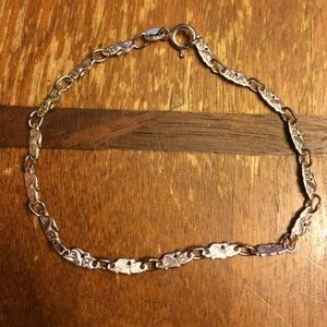 Sterling silver cat bracelet