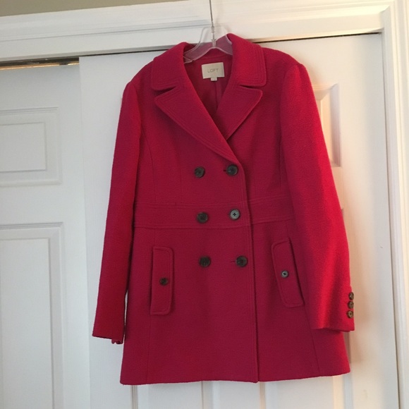 Raspberry pea coat - LOFT