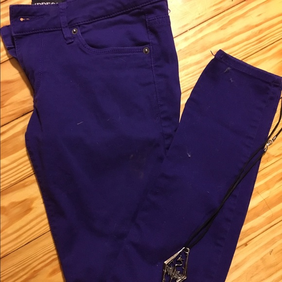 Purple skinny jeans