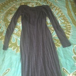 Long sleeve, skin tight maxi dress