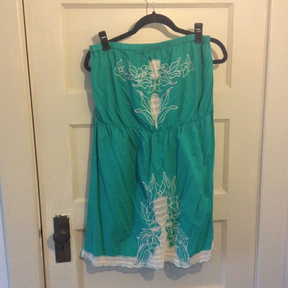 Faith 21 (Forever 21) Green Strapless Dress