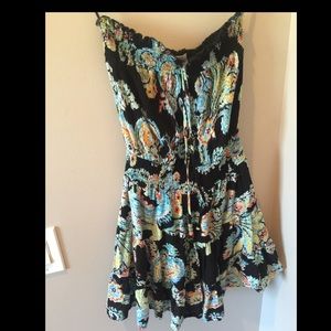 Strapless black/Turquoise dress