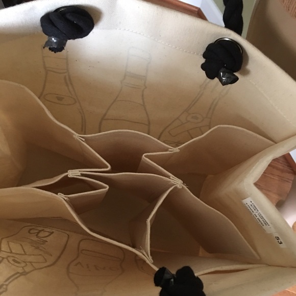 Wine tote holds 6 bottles - Picture 2 of 2