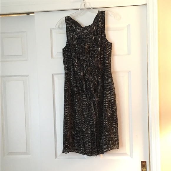 Silk black and white dress ANN TAYLOR