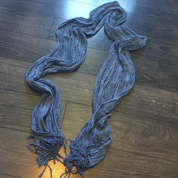 Blue Glitter/Metallic Scarf
