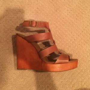 Lucky Brand, size 10, brown wedges