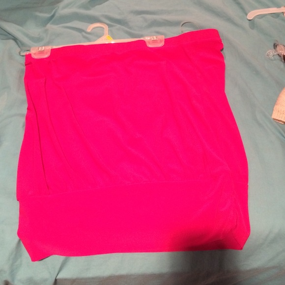 Tube top, bright pink