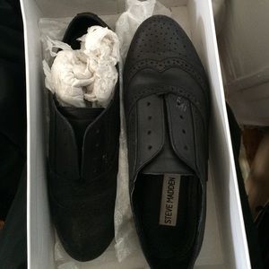 Women's Oxfords trouser black leather