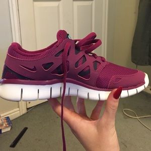 Purple Nike Free Runs