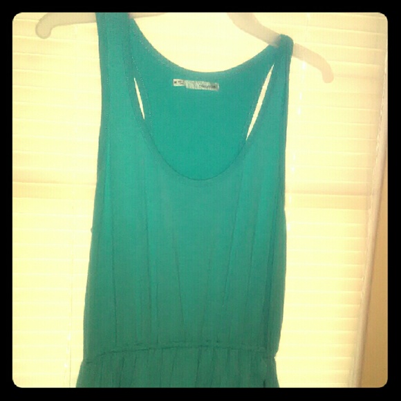 Hi-low Teal Maxi Dress