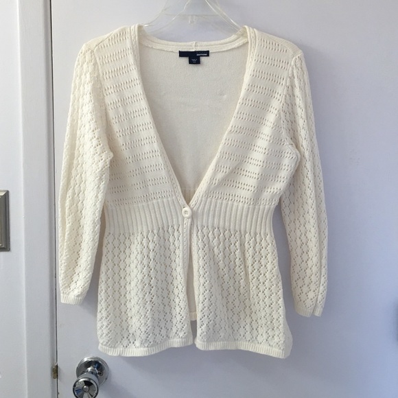 White sweater cardigan