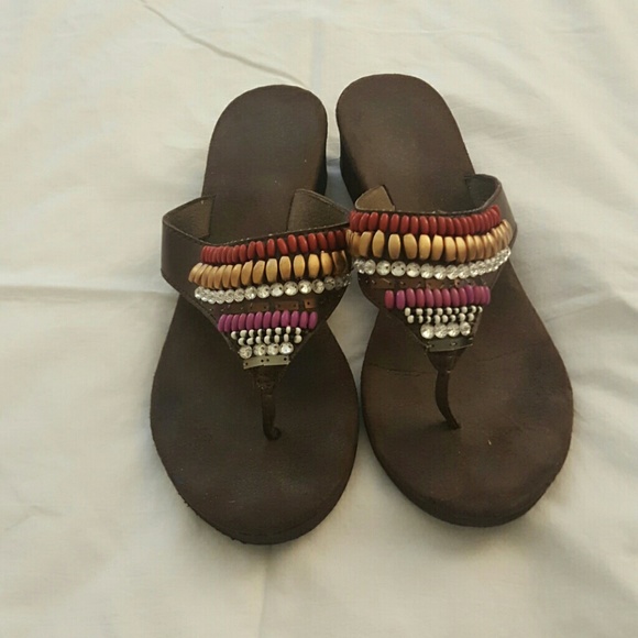 Beaded thong sandals