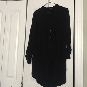 Black button down dress