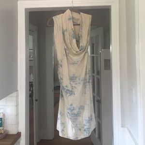 All Saints indigo tie dye stripe dress