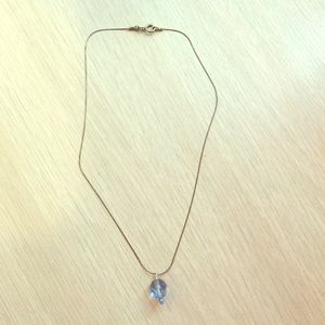 Crystal blue bead necklace