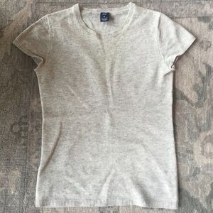 Gap cashmere short sleeved t-shirt in grey sz xs