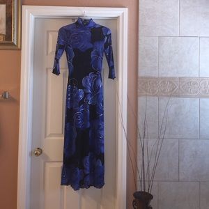 ‼️SOLD‼️Black And Blue Maxi Dress