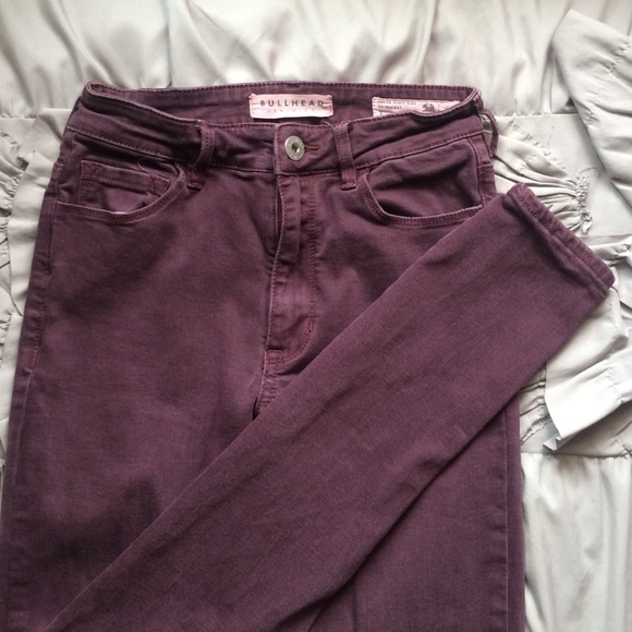 Bullhead super high rise maroon jeans