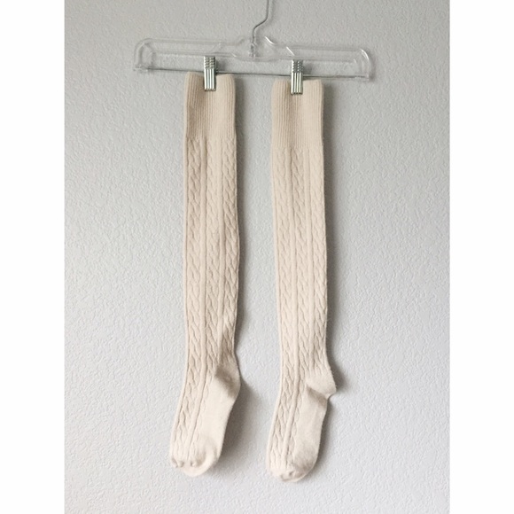 Simply Vera Vera Wang Accessories - Ivory Sweater Over the Knee Socks