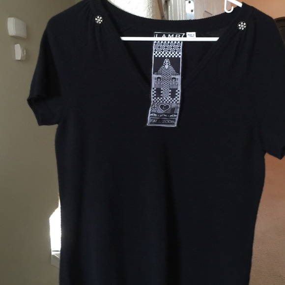 L.A.M.B. Cashmere short sleeve sweater size L