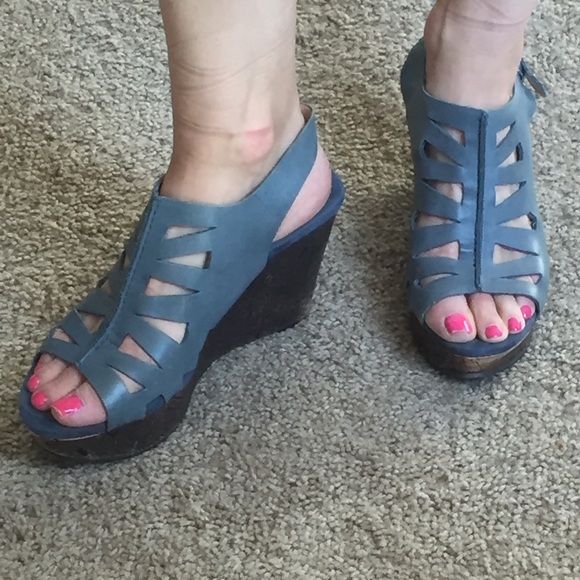 Nine West leather wedges. Size 7.5
