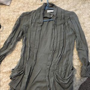 Grey cardigan with 3/4 sleeves