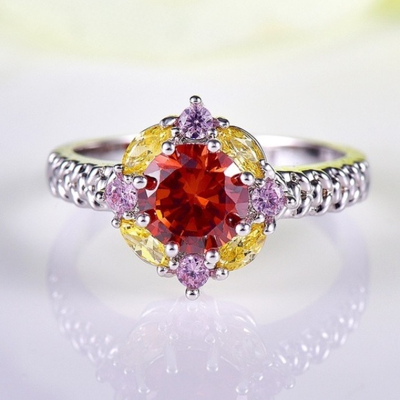 14k White Gold Gemstone 💎 Ring