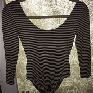 Stripped long sleeve onesie