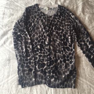 Cheetah print cardigan