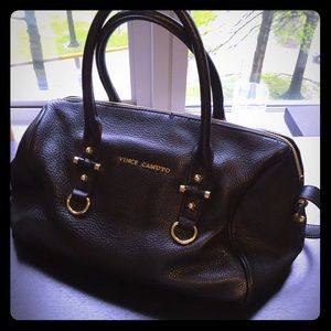 Vince Camuto black leather handbag