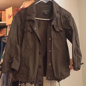 Ann Taylor: Light brown cropped jacket -Small