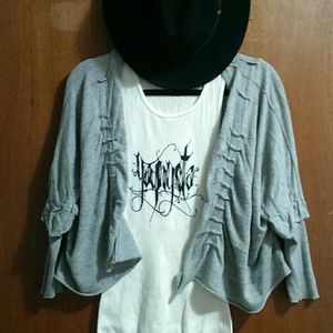 Free People Romantic Gray Knit Shrug - FINAL PRICE