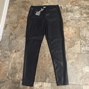 Never worn, brand new, pleather front pants