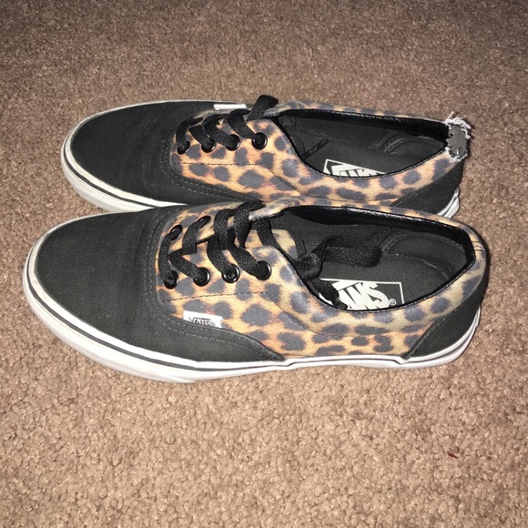 Leopard print vans