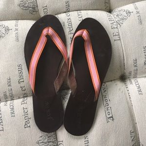 J.crew Leather Flip Flops