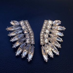 Crystal angle wing CC Skye earrings