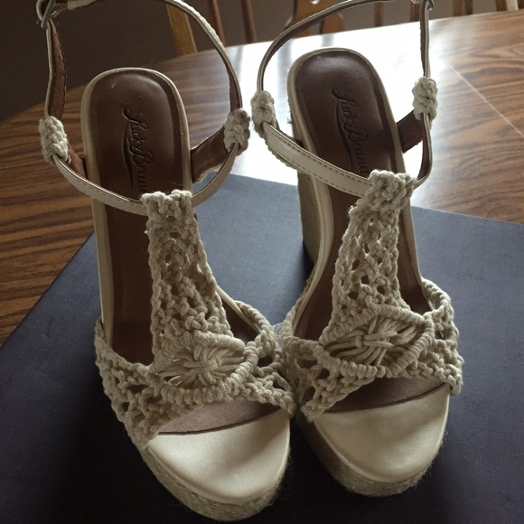 New Lucky brand macrame wedge
