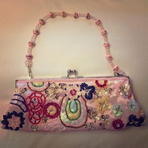 NWOT Beaded Clutch