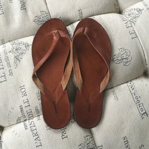 J.crew Leather Flip Flops