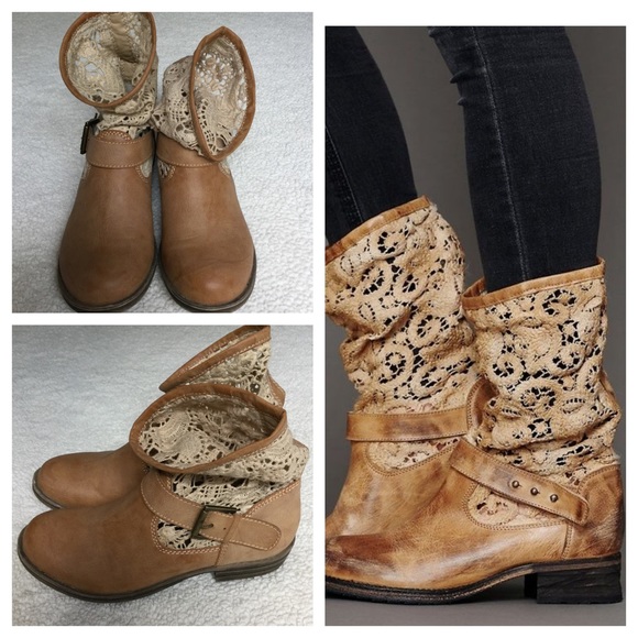 SOLD ❗️EUC Mix No 6 Crochet Ankle Booties - Picture 4 of 4