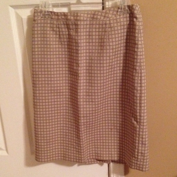 Harold's pencil skirt, gold & brown