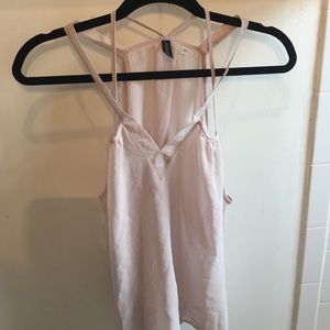 Grey/ Lavender Criss Cross Tank