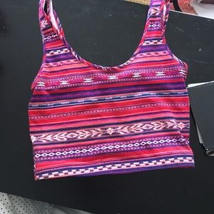 Tribal print crop top