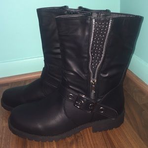 Torrid Black Studded Moto Boots *BRAND NEW*