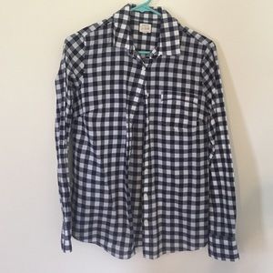 Navy and white gingham perfect shirt!