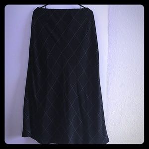 Black skirt with white stitching