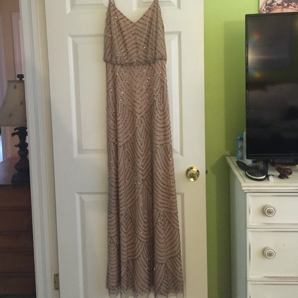 Adrianna Papell Embellished Blouson Gown