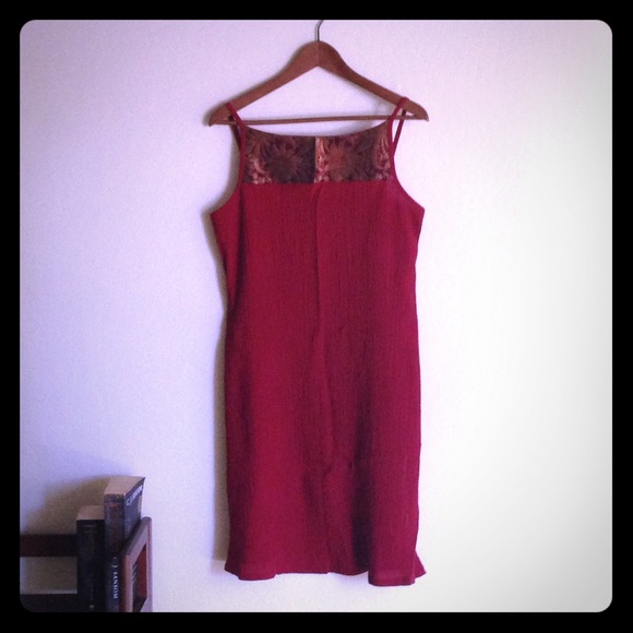 Red cotton dress